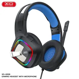 Провідна гарнітура XO GE08 Gaming Wired Headphones Black - мініатюра 4