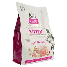 Сухий корм для кошенят, вагітних або годуючих кішок Brit Care Cat GF Kitten Growth&Development зі свіжою куркою та індичкою 2 кг - мініатюра 3