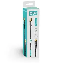 Дата кабель USB-C to Lightning 1.2m 3A 27W black ColorWay (CW-CBPDCL057-BK) - мініатюра 4