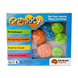 Ігровий набір Fat Brain Toys Різнокольорові шестерінки Crankity (F140ML) - мініатюра 2