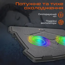 Подставка для ноутбука Meetion CP2020 Black (MT-CP2020-A) - миниатюра 3