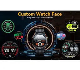 Смарт-годинник Oukitel BT-10 IP68 AMOLED Black-Orange - мініатюра 9