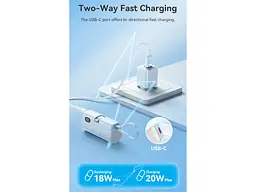 Зовнішній акумулятор (Power Bank) Vention USB-C In/Out, LED display, with built-in Lightning cable 22.5W 4800mAh Black (FHRB0) - мініатюра 8