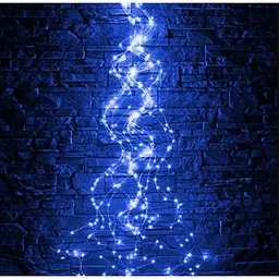 Новорічна конусна гірлянда 2 м 10 ниток LED 200 лампочок Синій