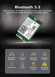 Мережева карта Intel Wi-Fi 6E AX210 NGW модуль тридіапазонний адаптер Bluetooth для ПД / Ноутбука (19125) - мініатюра 7