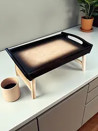 Складаний кавовий столик для сніданку в ліжко 42×28×17 см №2 - мініатюра 3