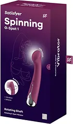 Вібратор Satisfyer Spinning G-Spot 1 16.5 см бордовий - мініатюра 10