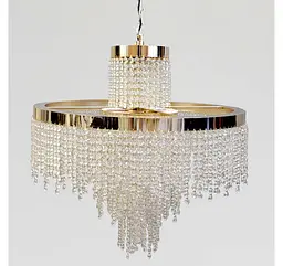 Золота багатоярусна LED люстра 376-600GD Artlight діаметром 60 см - мініатюра 5