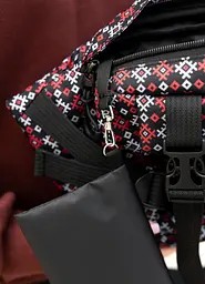 Велика жіноча поясна сумка бананка Sambag DynamicDart чорна 38 × 21 × 7 см (80411148) - мініатюра 7