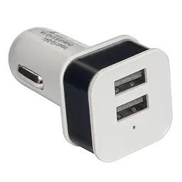 Автомобільний зарядний пристрій VOIN 10,5W, 2USB 12/24V - 5V 2,1A (C-36210) - мініатюра 3