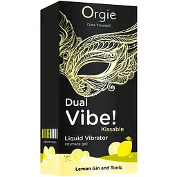 Рідкий вібратор Orgie Dual Vibe! Lemon Gin And Tonic 15 мл - мініатюра 4
