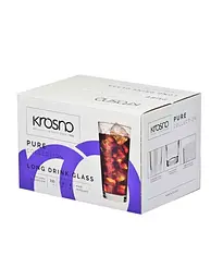 Набір високих склянок Krosno Pure скло 350 мл 6 шт. (790107) - мініатюра 2