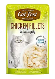 Корм вологий в желе для котів Cat Fest куряче філе 70г