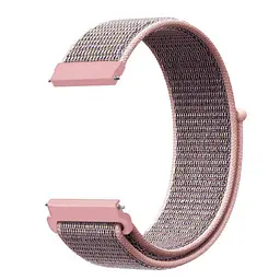 Ремінець BeWatch для Xiaomi Amazfit BIP/Lite/GTS/GTR 42мм нейлоновий 20 мм липучка Рожевий (1011338) - мініатюра 4