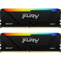 Модуль пам'яті для комп'ютера DDR4 64GB (2x32GB) 3600 MHz FURY Beast RGB Kingston Fury (ex.HyperX) (KF436C18BB2AK2/64)
