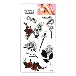 Тимчасове татуювання Метелики - Троянди Tattoo 1020-HM1595