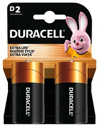 Лужні батарейки Duracell D, 2 шт. (6409611) - мініатюра 2