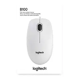 Комп'ютерна мишка Logitech B100 White (910-003360) - мініатюра 3