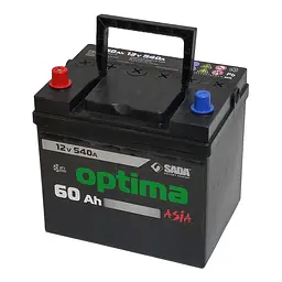 Автомобільний акумулятор Optima Asia 6СТ-60 (+/-) 12В 60Ач 540А - мініатюра 3