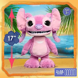 Інтерактивна м'яка іграшка Стич Ангел Disney Stitch Ultimate Angel Interactive 17 Plush 100 Sounds Just Play 31236 - мініатюра 2