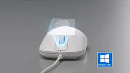 Мишка XiaomiJessis J1 Fingerprint Identification Mouse USB White J1W - мініатюра 2