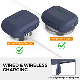 Чохол AhaStyle Colorful Silicone Case для AirPods Pro 2 Midnight Blue [CP-187-2-C-MB] [133838] - мініатюра 5