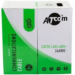 Кабель мережевий Atcom FTP 305м cat.5e Standart CCA (3801) - мініатюра 2