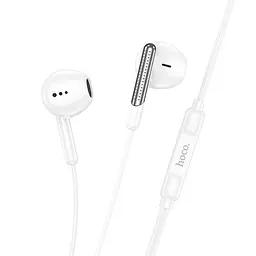 Дротові навушники Hoco M123 Glory універсальні earphones with microphone, 3.5mm, 1.2m, white - мініатюра 3