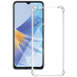 TPU чохол GETMAN Ease logo посилені кути Full Camera для Oppo A58 4G Безбарвний (прозорий) - мініатюра 2
