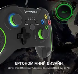 Геймпад джойстик GamePro MG-450 Black USB PC/PS3/Android - мініатюра 10