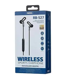 Вакуумні Bluetooth навушники гарнітура Remax RB-S27 Чорні - мініатюра 3