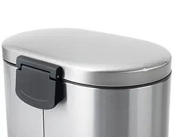 Відро для сміття з плавним закриттям овальне Mixxus Premium Strong-TC0105 SS Color 5л нержавіюча сталь MI7080, Нержавіюча сталь - мініатюра 7