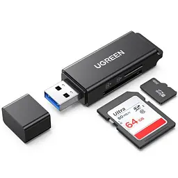 Кардридер Ugreen Card Reader TF/SD USB 3.0 Black (40752)
