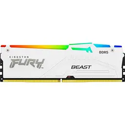 Модуль пам'яті для комп'ютера DDR5 32GB 5200 MHz FURY Beast White RGB Kingston Fury (ex.HyperX) (KF552C40BWA-32) - мініатюра 4