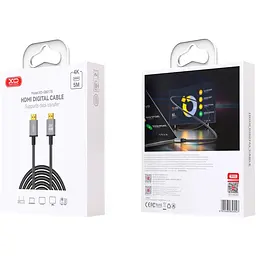Кабель XO HDMI-HDMI V 2.0 5 м (GB017B-HDMI.tranish) - мініатюра 4