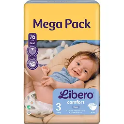 Підгузки Libero Comfort 3 (5-8 кг) 76 шт. - мініатюра 2