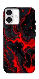 TPU чохол Demsky Black red marble для Apple iPhone 16 Plus (6.7")