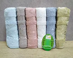 Набір бамбукових махрових турецьких рушників Cestepe 6 штук Bamboo Royal 50х90 - мініатюра 3