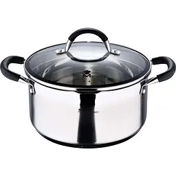 Кастрюля с крышкой MasterPro Foodies collection BGMP-1502-BK 24 см 4 л серая
