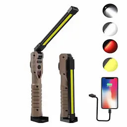 Ліхтар світильник розкладний з червоним жовтим та білим світлом WORKLIGHT-WL-08-XPE+COB power bank - мініатюра 3