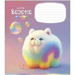 Зошит учнівський Школярик Little beasties в косу лінію 12 аркушів 30 шт. (012-3248C) - мініатюра 3