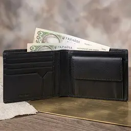Чоловіче портмоне Tony Perotti натуральна шкіра Cortina 5013 nero (90203) Чорне - мініатюра 2