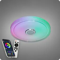 Люстра світлодіодна 517 Dlight RGB з пультом і колонкою 80Вт Білий (02165)