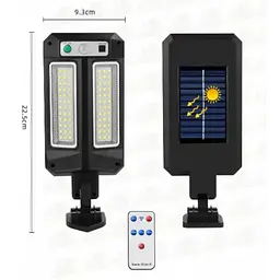 Вуличний ліхтар CB-Q6-2LED на сонячній батареї з датчиком руху та пультом - мініатюра 2