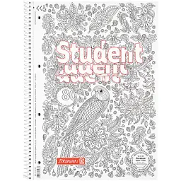 Книга записна Brunnen Коледж-блок А4 Premium Zenart bird, лінія, 80 аркушів (10 67 427)