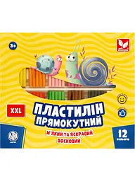 Пластилін 12 кол. 216 г ШКОЛЯРИК восковий (303117001-UA)