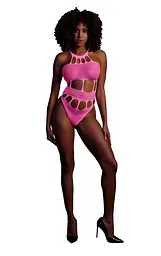 Боді Ouch! Grecian Neckline Neon, XS/XL (рожевий)