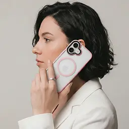 Чехол для Apple iPhone 17, Uniq MagCase, розовый, противоударный, панель-накладка с MagSafe, ударопрочный TPU+PC, с магнитом MagSafe, поддержка полноценной беспроводной зарядки, ArmorStandart (ARM86263) - мініатюра 5