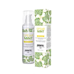 Масажна олія EXSENS Organic Spear Mint 50мл розігріває, без цукру, без парабенів, їстівна