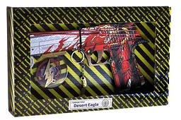 Игрушечный пистолет резинкострел деревянный из игры Counter-Strike Desert Eagle Vermilion BOX